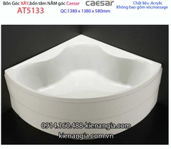 Bồn tắm góc chân yếm 13 mét Caesar-AT5133