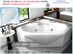 Bồn tắm góc galaxy chân yếm 14 mét  Việt Mỹ  VM14CL-Galaxy
