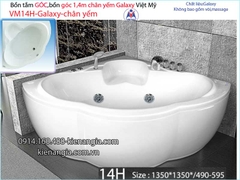 Bồn tắm góc galaxy chân yếm 14 mét  Việt Mỹ  VM14H-Galaxy