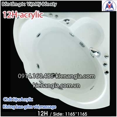 Bồn tắm góc xây acrylic Việt Mỹ 12 mét VM12HAcrylic