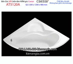 Bồn tắm góc xây Caesar 12 mét AT5120A