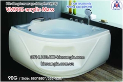 Bồn tắm massage góc 10.9m acrylic Việt Mỹ chân yếm 90G-Massage
