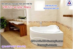 Bồn tắm massage góc 12m acrylic Việt Mỹ chân yếm 123-Massage