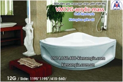 Bồn tắm massage góc 12m acrylic Việt Mỹ chân yếm 12G-Massage