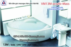 Bồn tắm massage góc 13m acrylic Việt Mỹ chân yếm 13M-Massage