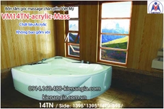 Bồn tắm massage góc 14m acrylic Việt Mỹ chân yếm 14TN-Massage