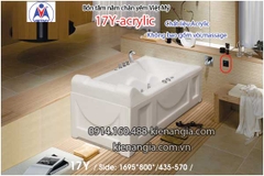 Bồn tắm nằm Acrylic chân yếm dài 17m Việt Mỹ VM17Y-Acrylic