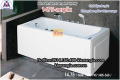 Bồn tắm nằm chân yếm Việt Mỹ Acrylic 1475