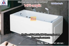 Bồn tắm nằm massage chân yếm Việt Mỹ acrylic 1475