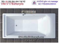 Bồn tắm nằm xây Acrylic Việt Mỹ VM-V1783Acrylic