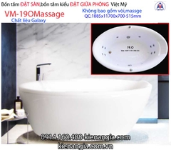 Bồn tắm oval Đặt sàn massage galaxy Việt Mỹ VM19Ogalaxy-Mass