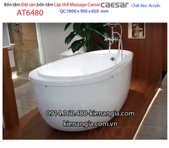 Bồn tắm oval lập thể đặt sàn  Caesar-AT6480