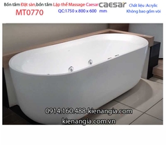 Bồn tắm oval massage đặt sàn Caesar-MT0770
