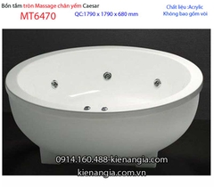 Bồn tắm tròn MASSAGE đặt sàn Caesar-MT6470