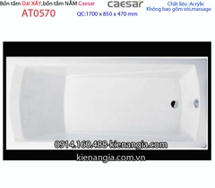 Bồn tắm xây dài 17 mét Caesar-AT0570