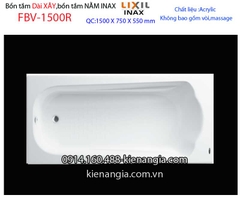 Bồn xây Inaxbồn dài acrylic 15m INAX FBV-1500R