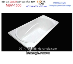 Bồn xây Inaxbồn dài acrylic 15m INAX-MBV-1500