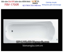 Bồn xây Inaxbồn dài acrylic 17m INAX FBV-1700R
