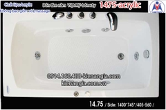 Bồn xâybồn nằm xây nhỏ Việt Mỹ Acrylic-1475