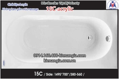 Bồn xâybồn nằm xây nhỏ Việt Mỹ Acrylic-15C