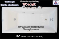 Bồn xâybồn tắm dài 17m Việt Mỹ Acrylic-17C
