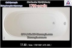 Bồn xâybồn tắm nằm 17m Việt Mỹ Acrylic-1780