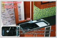 Chậu đá nhân tạo 1 hộc 110x55 x23cm Việt Mỹ S1NC-02