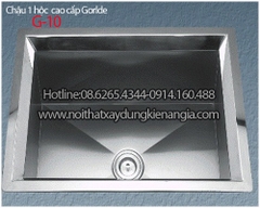 Chậu rửa chén 1 hộc vuông âm mặt đá 76x54 x25cm CRBA GORLDE GD-10