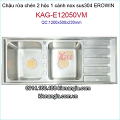 Chậu rửa chén inox sus304 EROWIN KAG-E12050VM