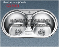 Chậu rửa chén tròn 2 hộc 86x45 x23cm GORDLE GD 5903
