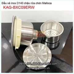 Đầu xả inox SUS304 chậu rửa chén Erowin D140 KAG-BXC09ERW
