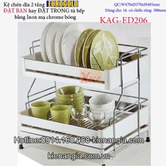 Kệ chén dĩa 2 tầng đặt bàn 500 EUROGOLD KAG-ED206