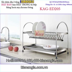 Kệ chén dĩa 2 tầng đặt bàn 600 EUROGOLD KAG-ED205