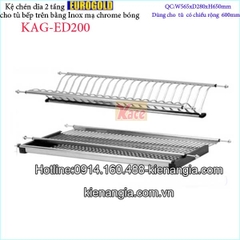 Kệ chén dĩa 2 tầng tủ bếp trên 600 EUROGOLD KAG-ED200
