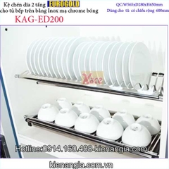 Kệ chén dĩa 2 tầng tủ bếp trên 600 EUROGOLD KAG-ED200