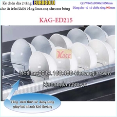 Kệ chén dĩa 2 tầng tủ bếp trên 900 EUROGOLD KAG-ED215