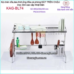 Kệ chén dĩa đa năng đặt trên chậu rửa KAG-BL74