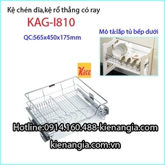 Kệ chén dĩa inox tủ bếp dưới KAG-I811
