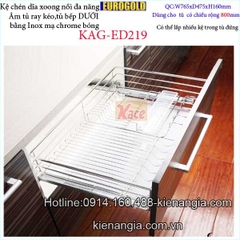 Kệ chén dĩa xoong nồi 800 EUROGOLD âm cánh tủ KAG-ED219