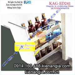 Kệ gia vị chai lọ inox hộp tủ 300 EUROGOLD-KAG-ED241