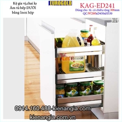Kệ gia vị chai lọ inox hộp tủ 300 EUROGOLD-KAG-ED241