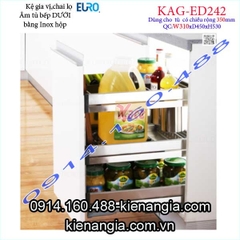 Kệ gia vị chai lọ inox hộp tủ 350 EUROGOLD-KAG-ED242