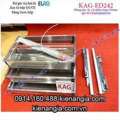 Kệ gia vị chai lọ inox hộp tủ 350 EUROGOLD-KAG-ED242