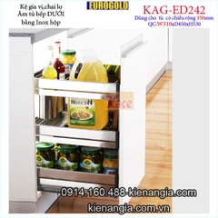 Kệ gia vị chai lọ inox hộp tủ 350 EUROGOLD-KAG-ED242