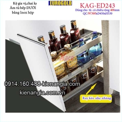 Kệ gia vị chai lọ inox hộp tủ 400 EUROGOLD-KAG-ED243