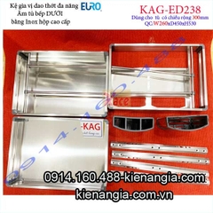 Kệ gia vị dao thớt inox hộp tủ 300 EUROGOLD-KAG-ED238