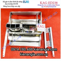 Kệ gia vị dao thớt inox hộp tủ 300 EUROGOLD-KAG-ED238
