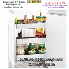 Kệ gia vị dao thớt inox hộp tủ 350 EUROGOLD-KAG-ED239