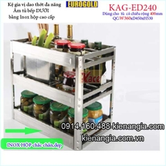 Kệ gia vị dao thớt inox hộp tủ 400 EUROGOLD-KAG-ED240