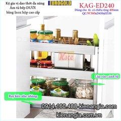 Kệ gia vị dao thớt inox hộp tủ 400 EUROGOLD-KAG-ED240